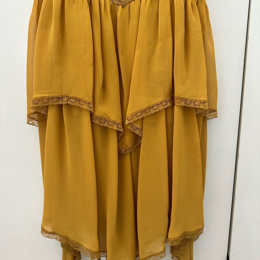 Anthropologie Short-sleeve V-neck Ruffle Midi Dress - Picture 8 of 9